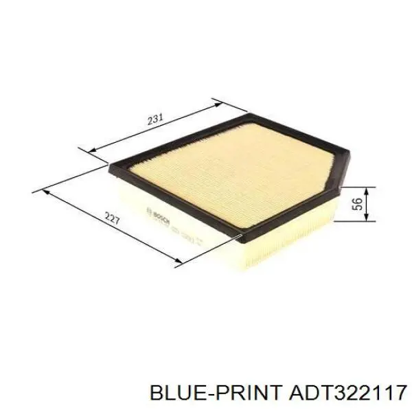Воздушный фильтр ADT322117 Blue Print