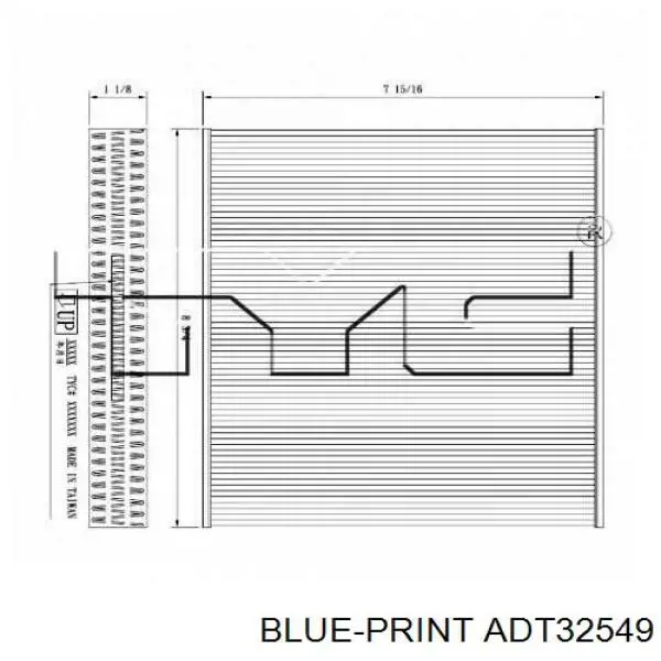 Купить ADT32549 Blue Print Фильтр салона угольный