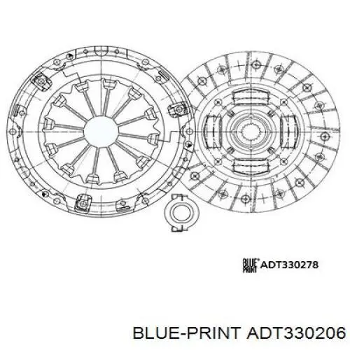 Комплект сцепления Blue Print ADT330206