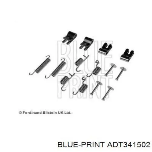 ADT341502 Blue Print монтажный комплект задних барабанных колодок