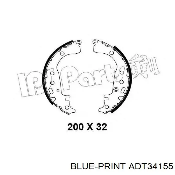 Задние барабанные колодки ADT34155 Blue Print