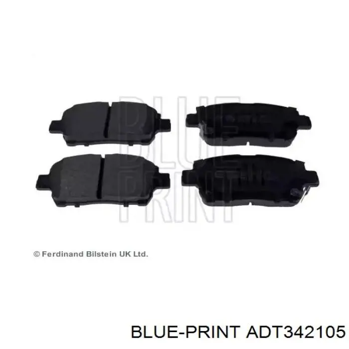 ADT342105 Blue Print колодки тормозные передние дисковые