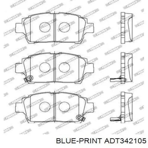 Колодки Blue Print ADT342105 цена, от 15.27 USD