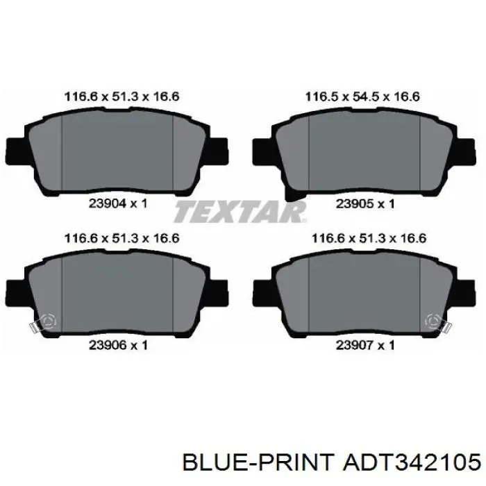 Купить ADT342105 Blue Print Колодки тормозные