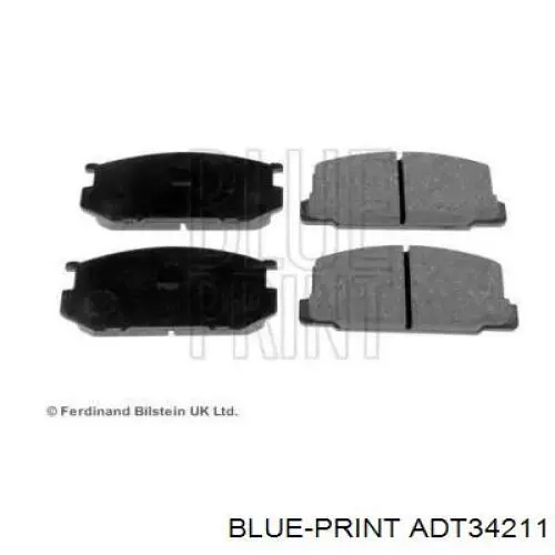 Передние тормозные колодки ADT34211 Blue Print