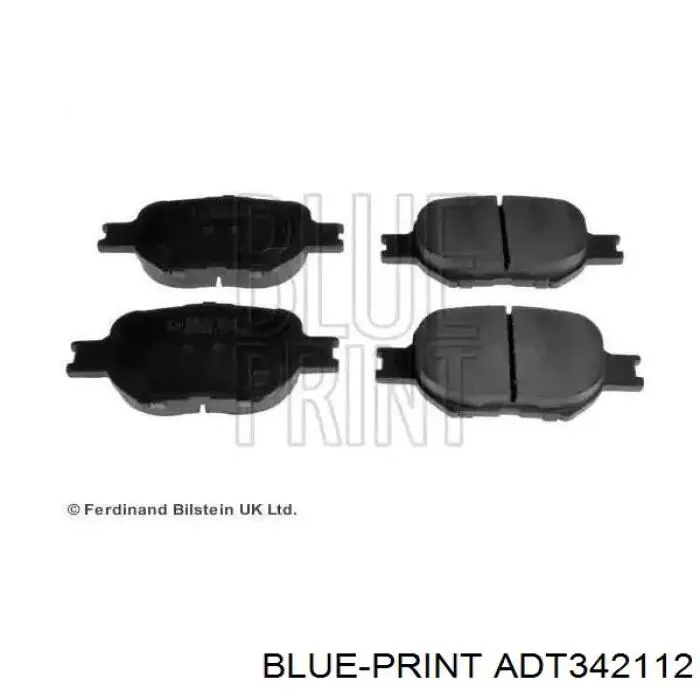 Передние тормозные колодки ADT342112 Blue Print