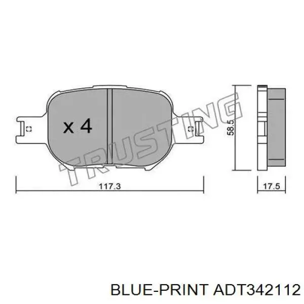Купить 0446520570 Toyota Колодки тормозные