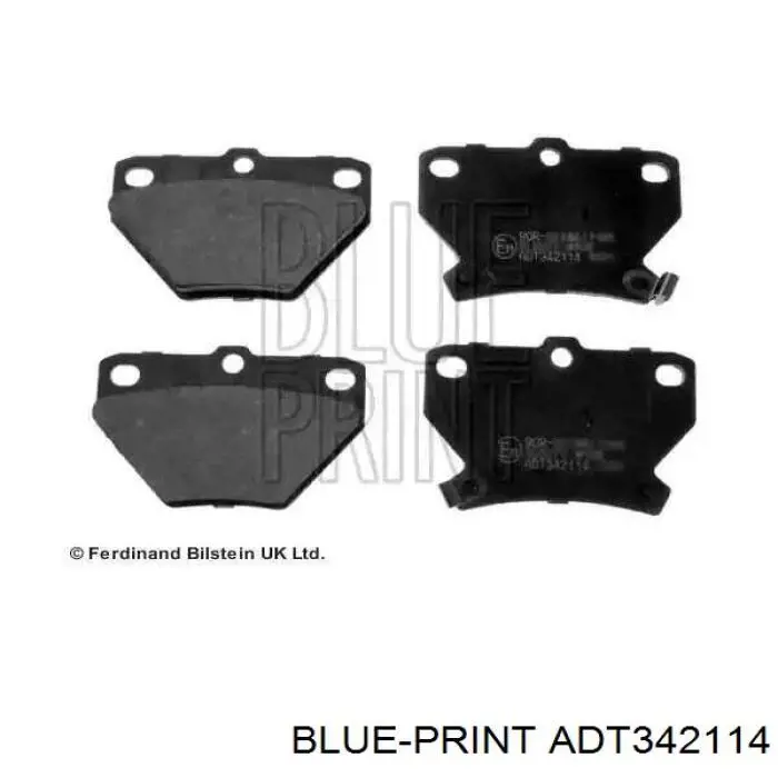 Задние тормозные колодки ADT342114 Blue Print