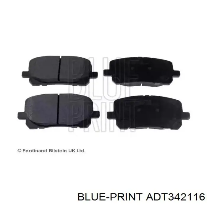 Передние тормозные колодки ADT342116 Blue Print