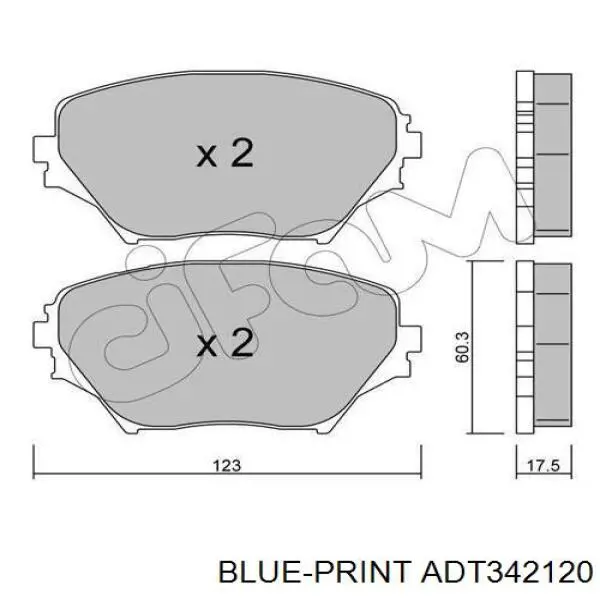 Колодки Blue Print ADT342120 цена, от 21.56 USD