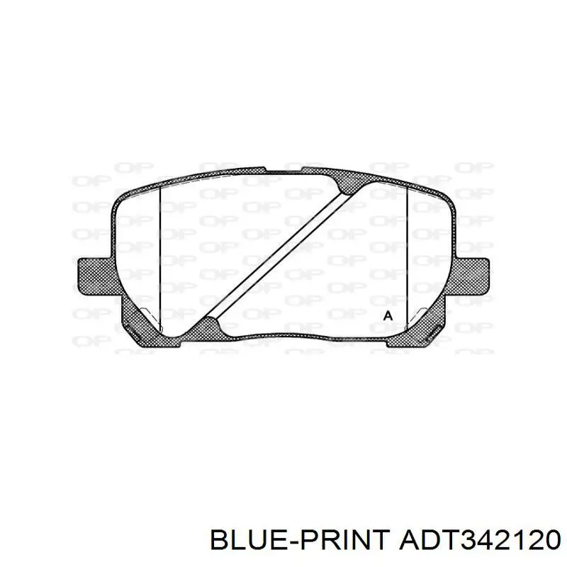 Купить ADT342120 Blue Print Колодки тормозные
