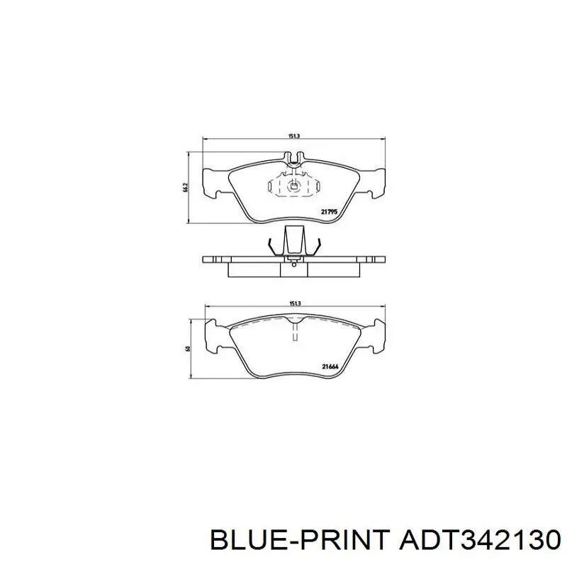Тормозные колодки Blue Print ADT342130
