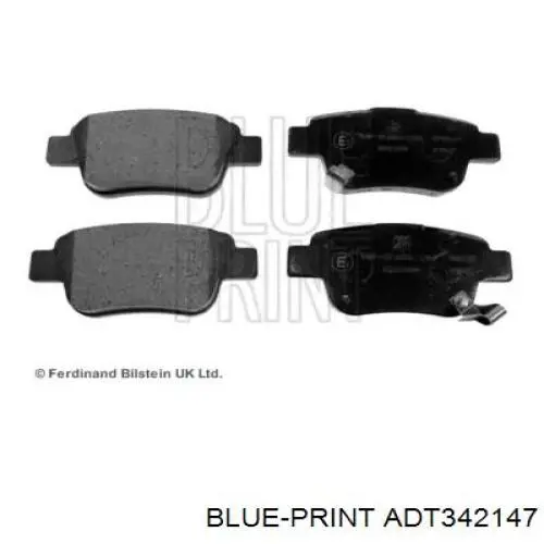 Задние тормозные колодки ADT342147 Blue Print