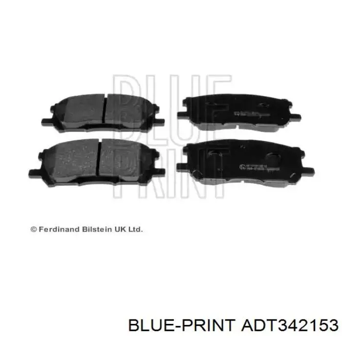 Передние тормозные колодки ADT342153 Blue Print