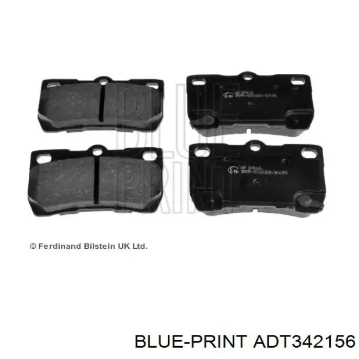 Задние тормозные колодки ADT342156 Blue Print