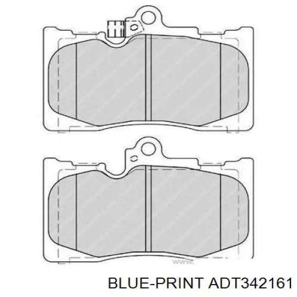 Передние тормозные колодки ADT342161 Blue Print