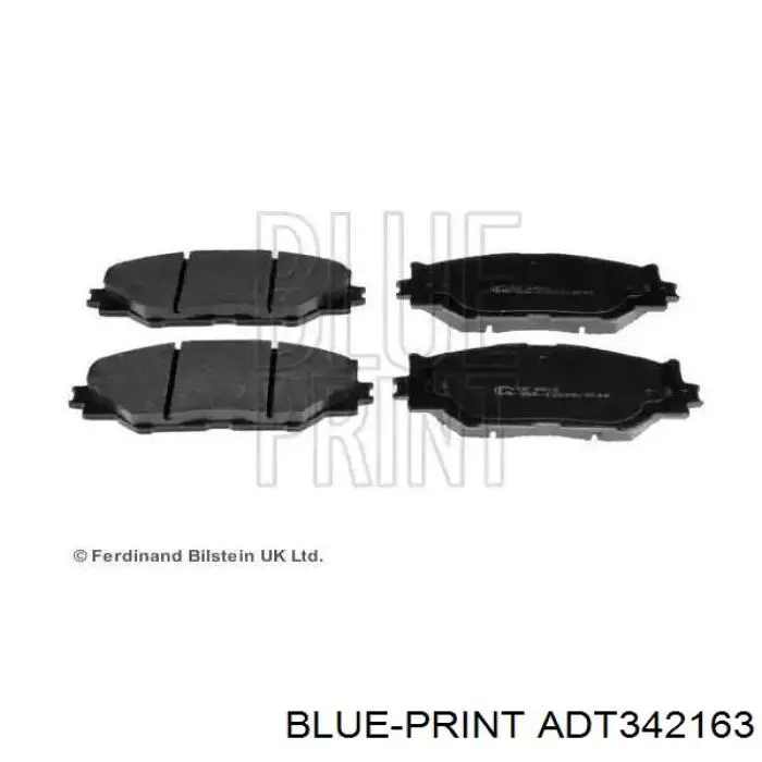 Передние тормозные колодки ADT342163 Blue Print