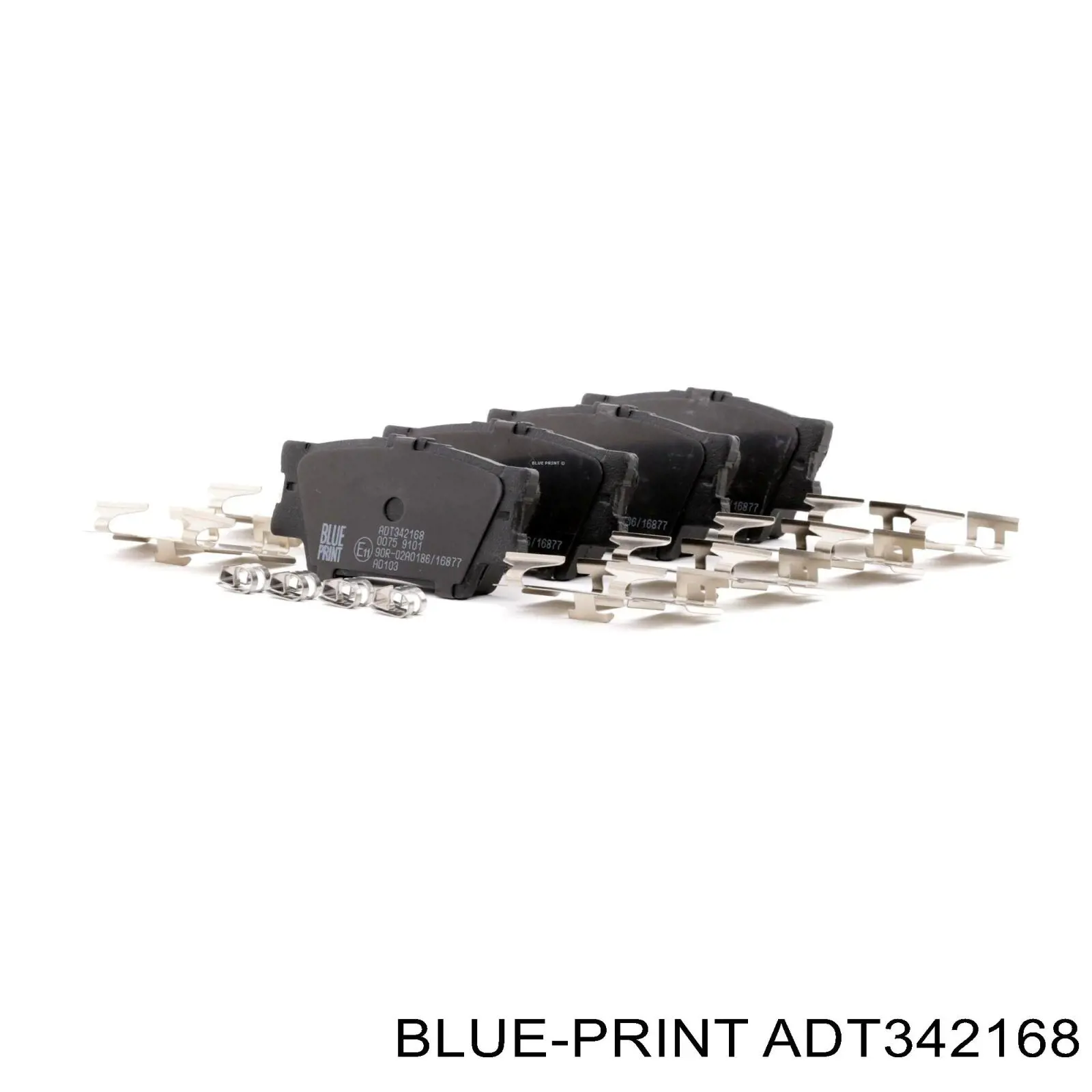 Купить ADT342168 Blue Print Колодки тормозные задние, дисковые