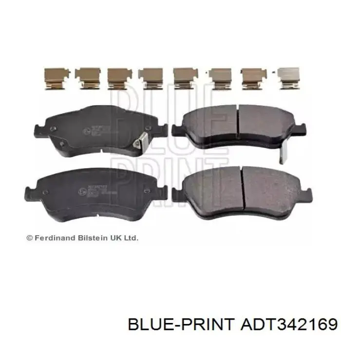 Передние тормозные колодки ADT342169 Blue Print