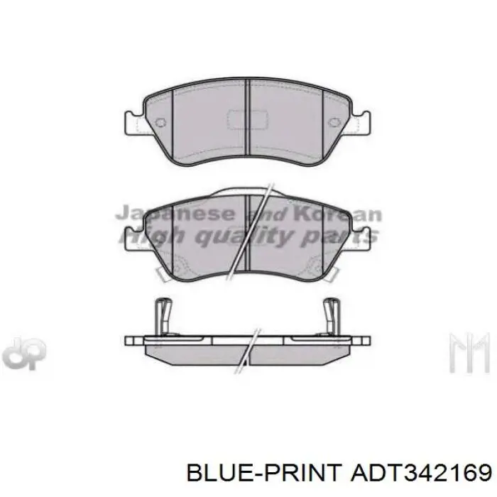 Колодки Blue Print ADT342169 цена, от 22.91 USD