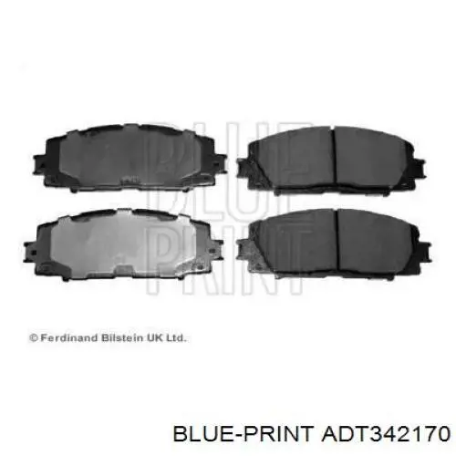 Передние тормозные колодки ADT342170 Blue Print