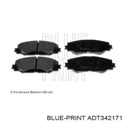 Передние тормозные колодки ADT342171 Blue Print