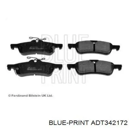 Задние тормозные колодки ADT342172 Blue Print