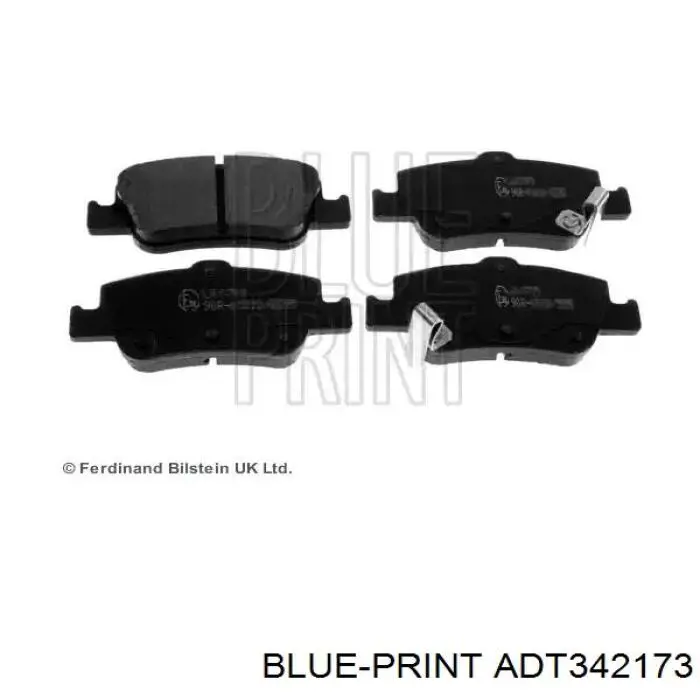 ADT342173 Blue Print задние тормозные колодки