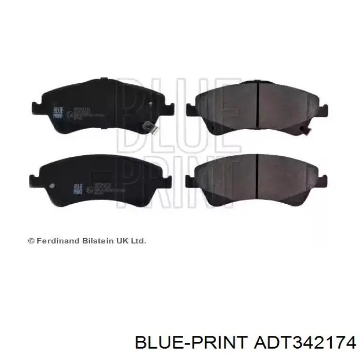 Передние тормозные колодки ADT342174 Blue Print