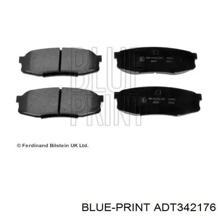 Задние тормозные колодки ADT342176 Blue Print