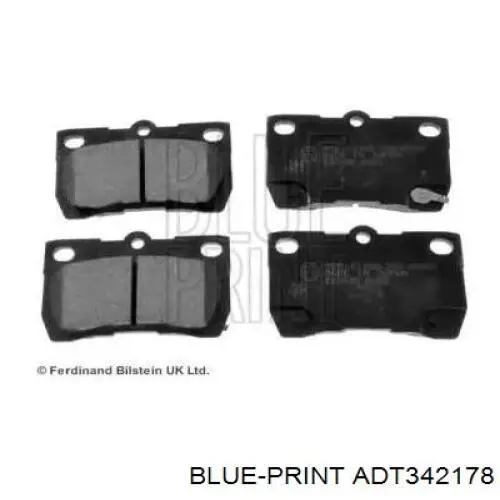 Задние тормозные колодки ADT342178 Blue Print