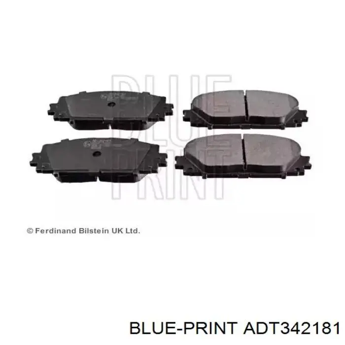 Передние тормозные колодки ADT342181 Blue Print