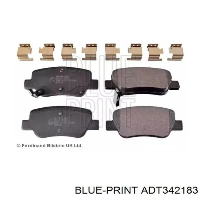 Задние тормозные колодки ADT342183 Blue Print