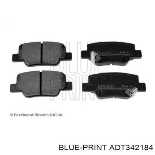 Задние тормозные колодки ADT342184 Blue Print