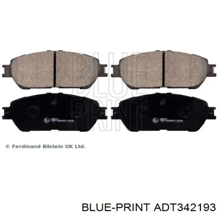 Передние тормозные колодки ADT342193 Blue Print