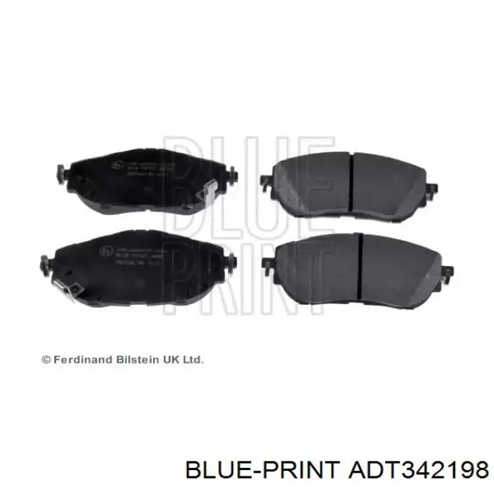 Передние тормозные колодки ADT342198 Blue Print