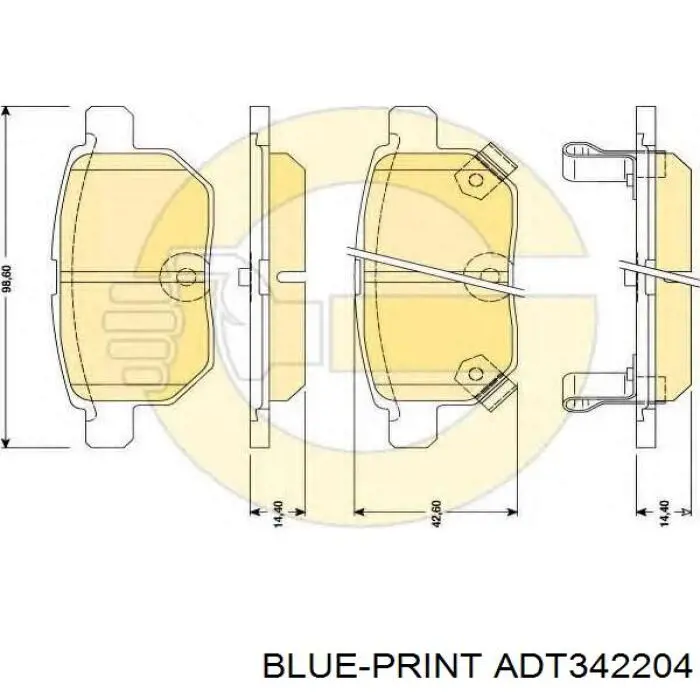 RT1PD21050 Rotinger Колодки тормозные дисковые комплект