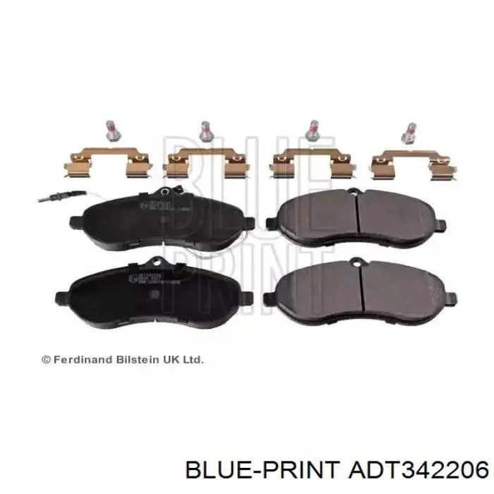 Передние тормозные колодки ADT342206 Blue Print