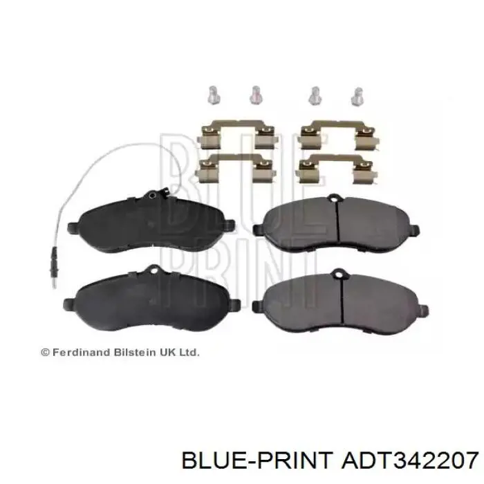 Колодки тормозные передние дисковые Blue Print ADT342207