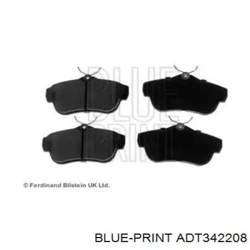 ADT342208 Blue Print sapatas do freio traseiras de disco