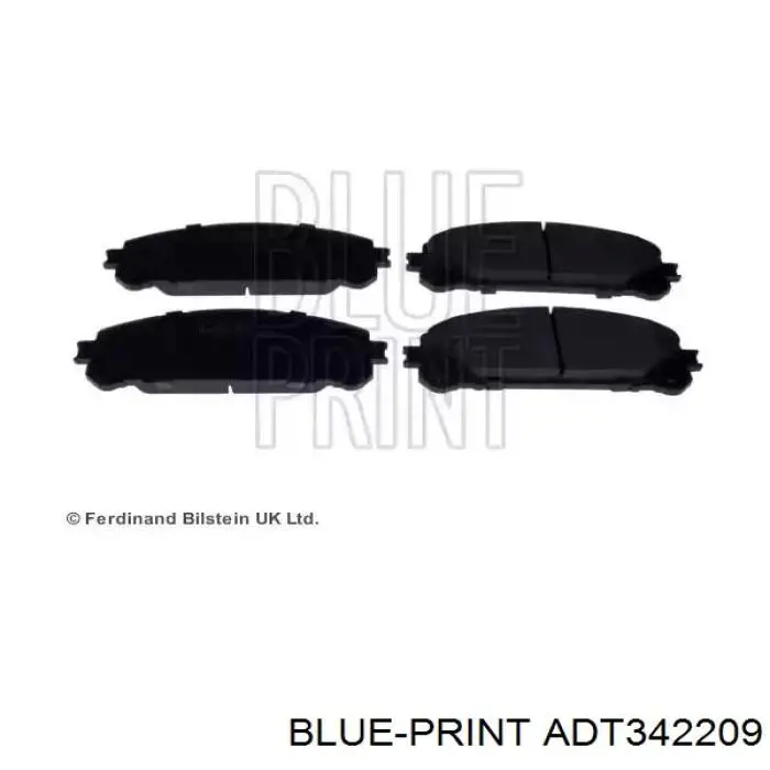 Передние тормозные колодки ADT342209 Blue Print