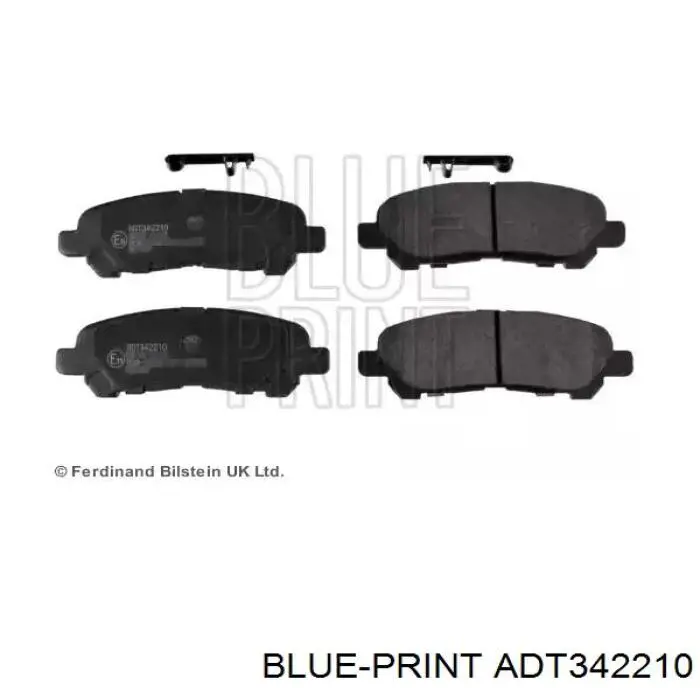 ADT342210 Blue Print sapatas do freio traseiras de disco