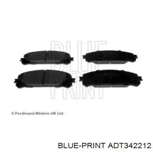 Колодки тормозные передние дисковые Blue Print ADT342212