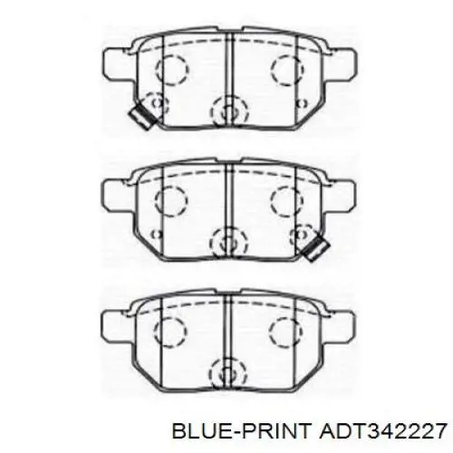 Задние тормозные колодки ADT342227 Blue Print