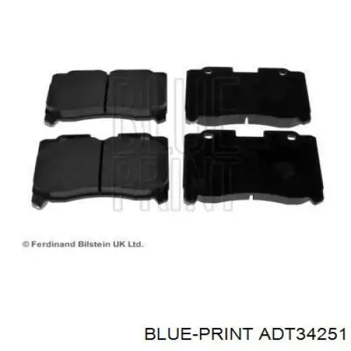 Задние тормозные колодки ADT34251 Blue Print