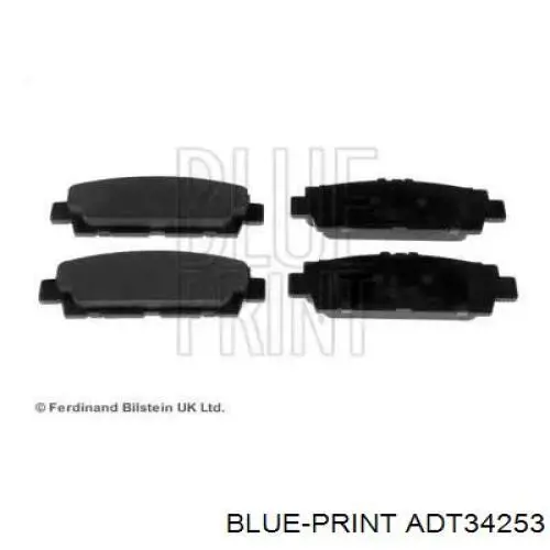 ADT34253 Blue Print задние тормозные колодки