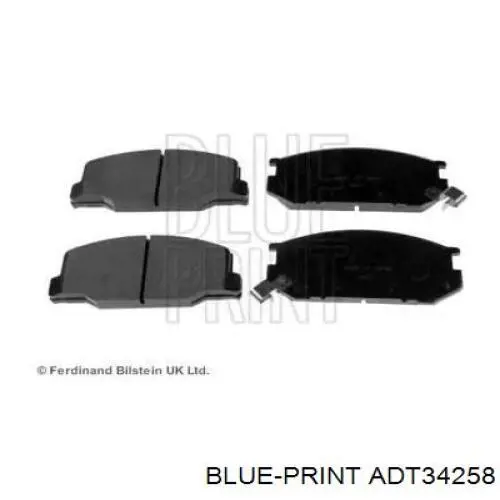 Передние тормозные колодки ADT34258 Blue Print