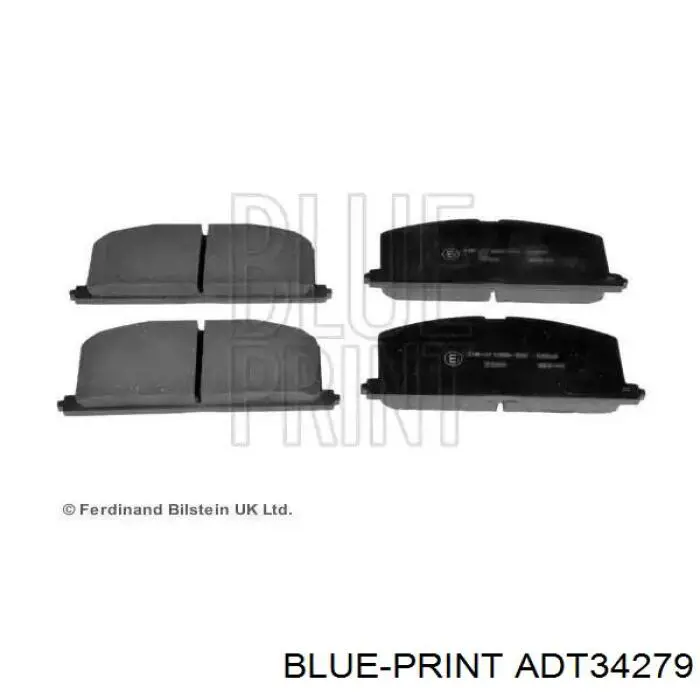 Передние тормозные колодки ADT34279 Blue Print