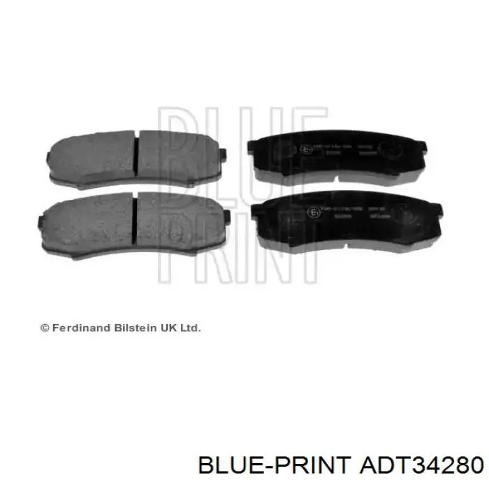 Задние тормозные колодки ADT34280 Blue Print