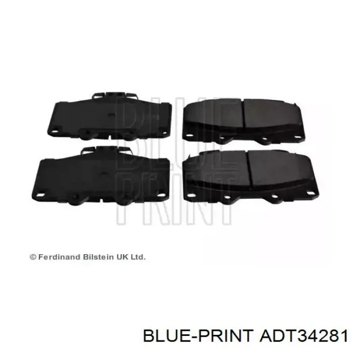 ADT34281 Blue Print передние тормозные колодки